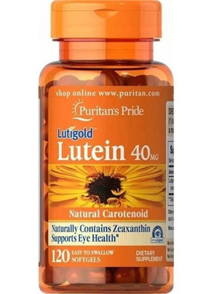 Puritan's Pride Lutein 40 mg with Zeaxanthin 120 Softgels Puritans Pride (256723456)