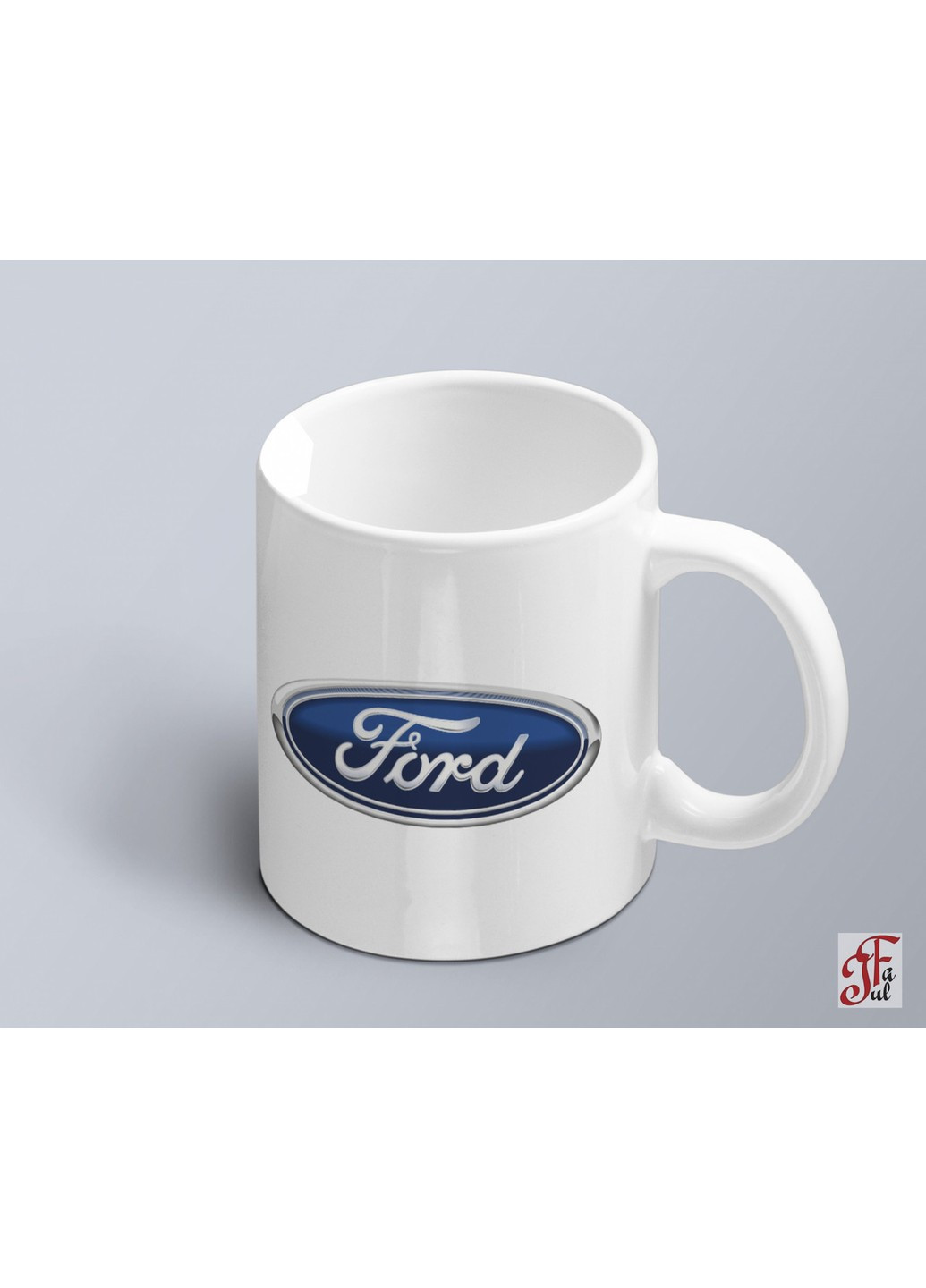 Чашка с принтом авто логотип Ford Форд ЗаСвіт (261255789)