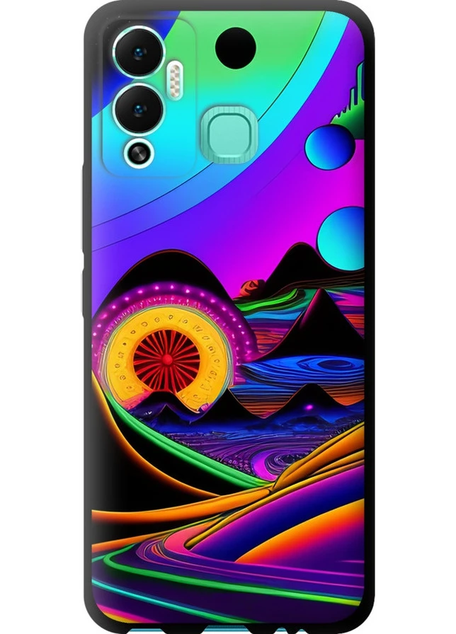 TPU черный чехол 'Абстракция v3' для Endorphone Infinix Hot 12 Play (258213855)