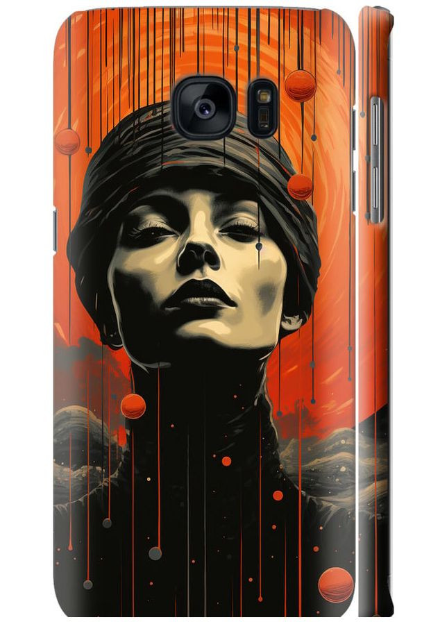 3D пластиковый матовый чехол 'Абстрактный портрет v2' для Endorphone Samsung Galaxy S7 Edge G935F (266049854)