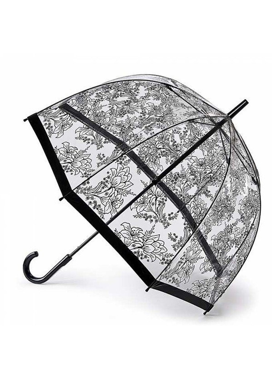 Женский механический прозрачный зонт-трость Birdcage-2 L042 - Stencil Floral Fulton (262449443)