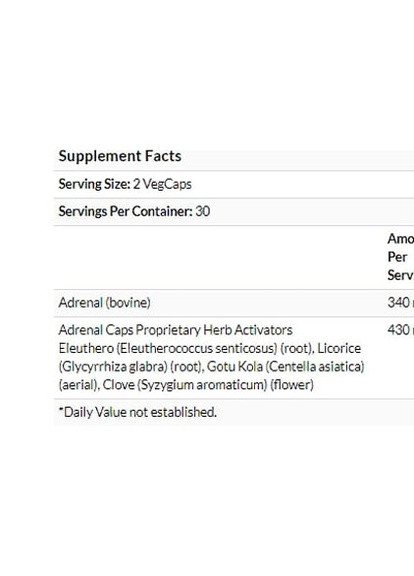 Adrenal Caps 60 Veg Caps SOR-05100 Solaray (256721889)