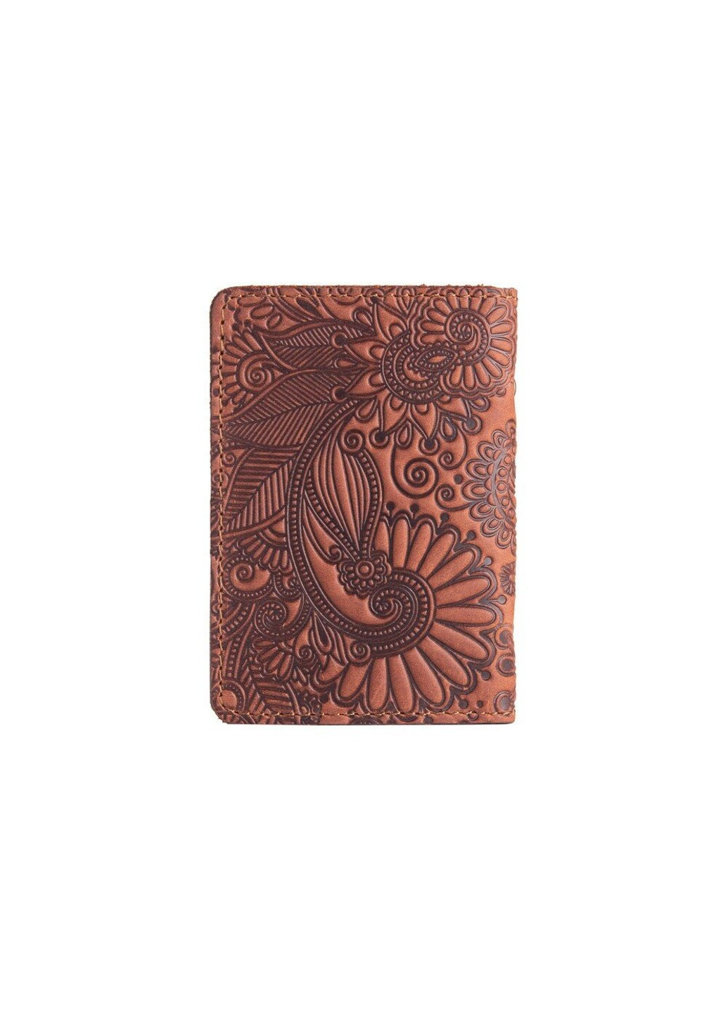 Обкладинка для документів зі шкіри HiArt AD-03 Shabby Dingo Mehendi Art Коричневий Hi Art (268371355)