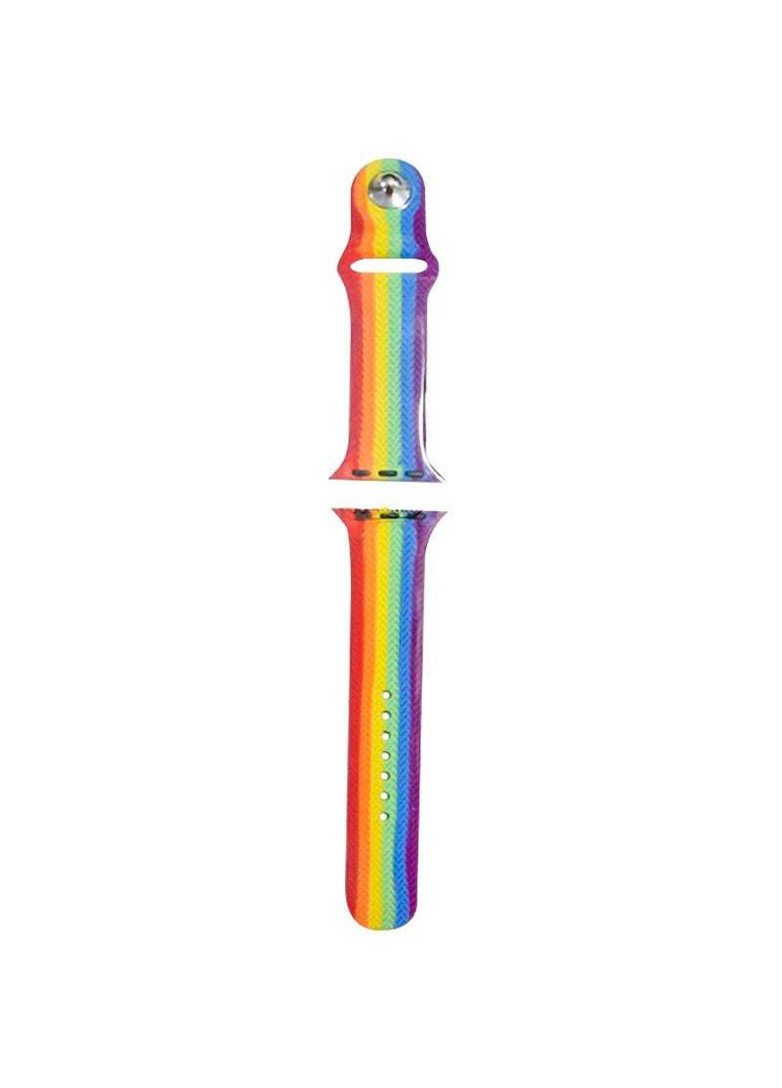 Силіконовий ремінець Rainbow для Apple watch 38mm / 40mm Epik (258782383)