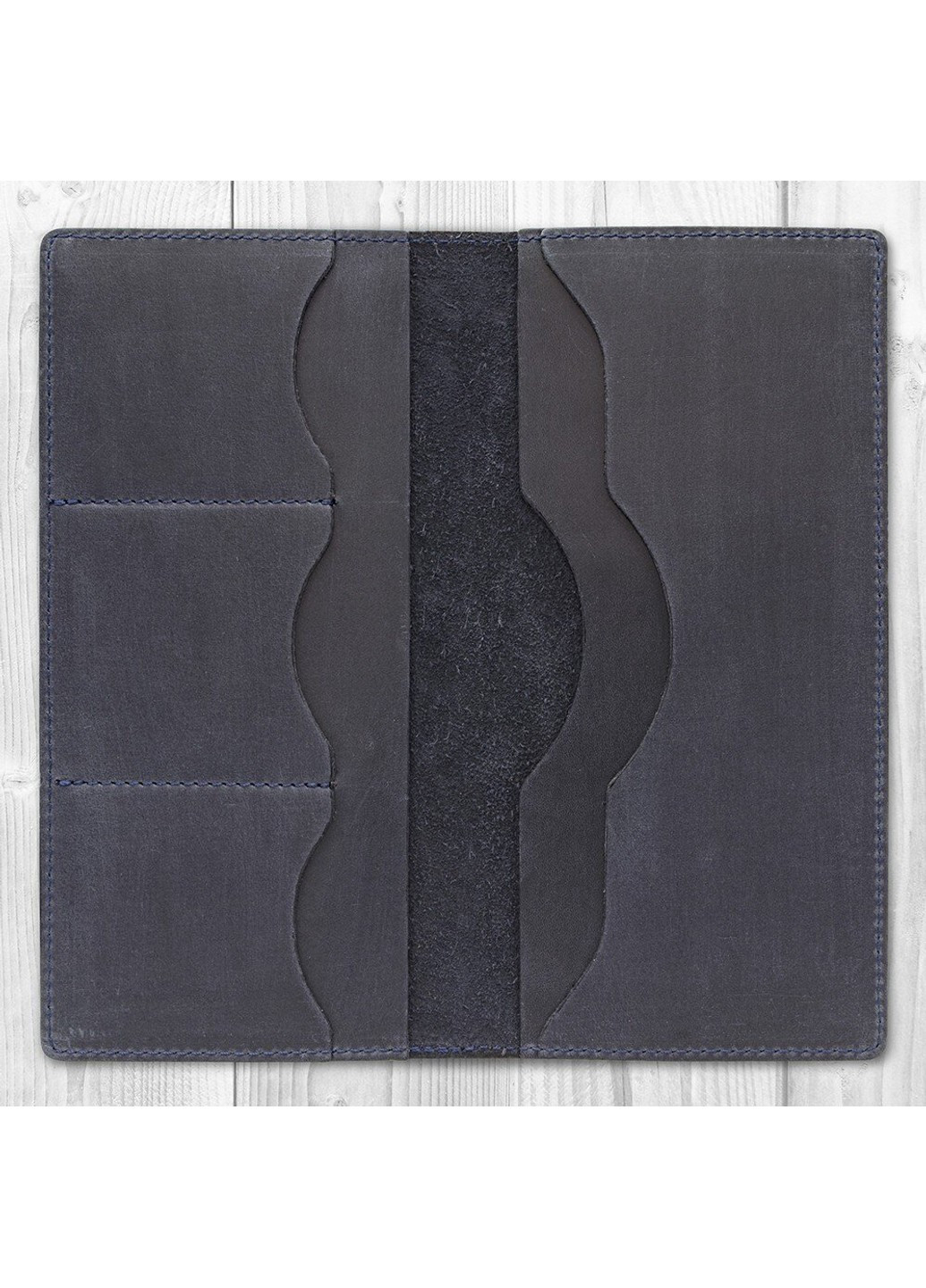 Шкіряне портмоне WP-03 Shabby Ink Темно-синій Hi Art (268371245)