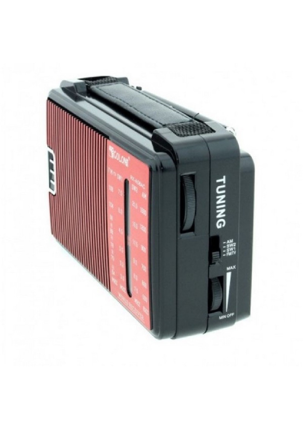 Портативний радіоприймач компактний переносний (473991-Prob) Чорний з червоним Unbranded (257080068)