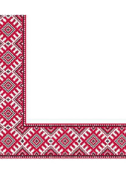 Салфетки бумажные Этно вышиванка 3 слоя 50 шт. Красный Марго (266826202)