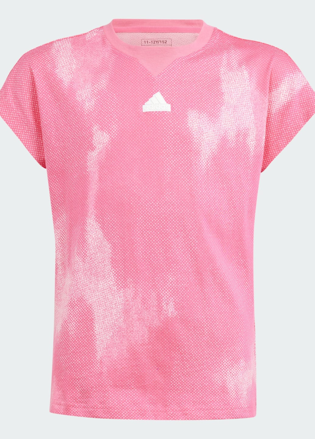 Розовая демисезонная футболка future icons allover print cotton kids adidas