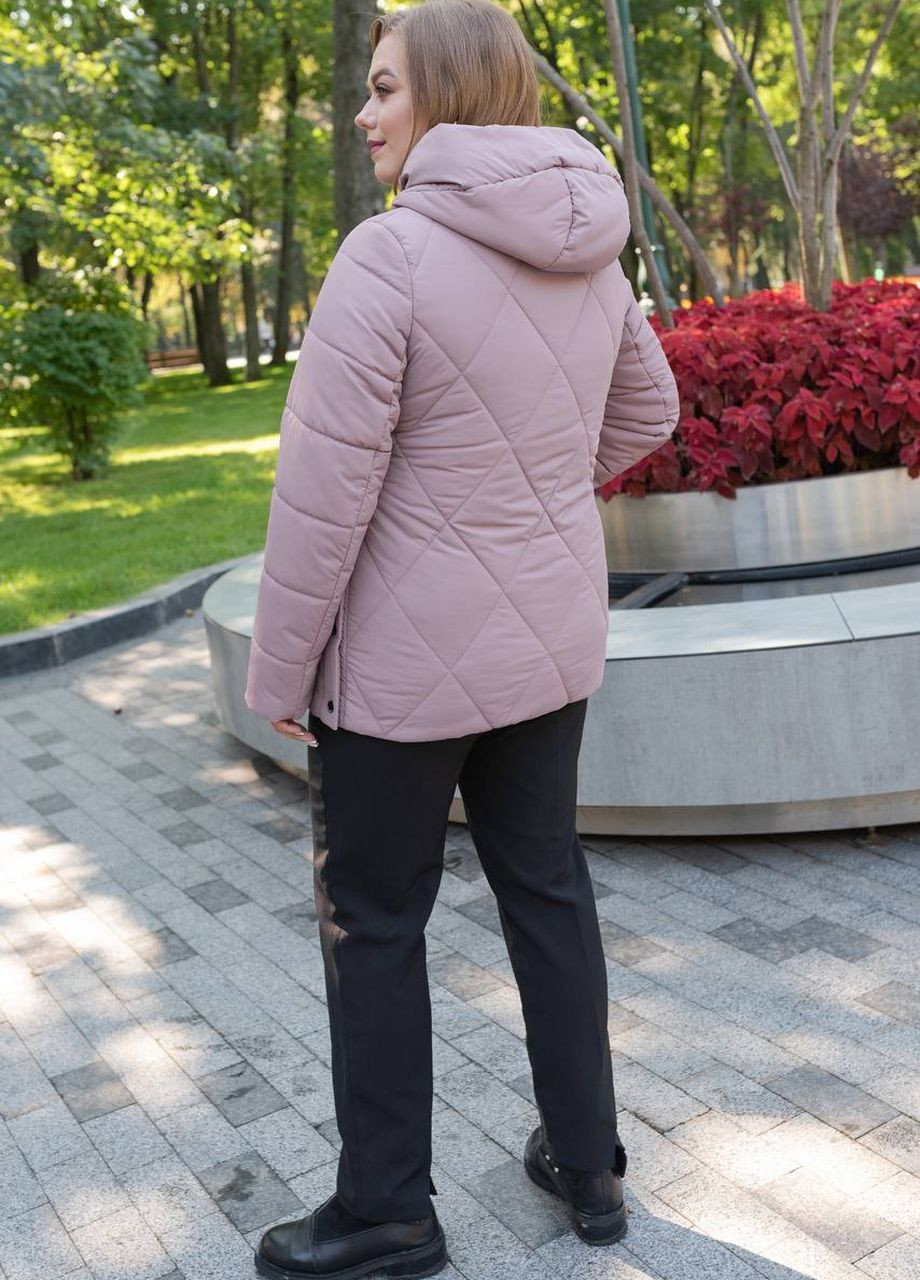 Пудровая демисезонная демисезонная женская куртка большого размера SK