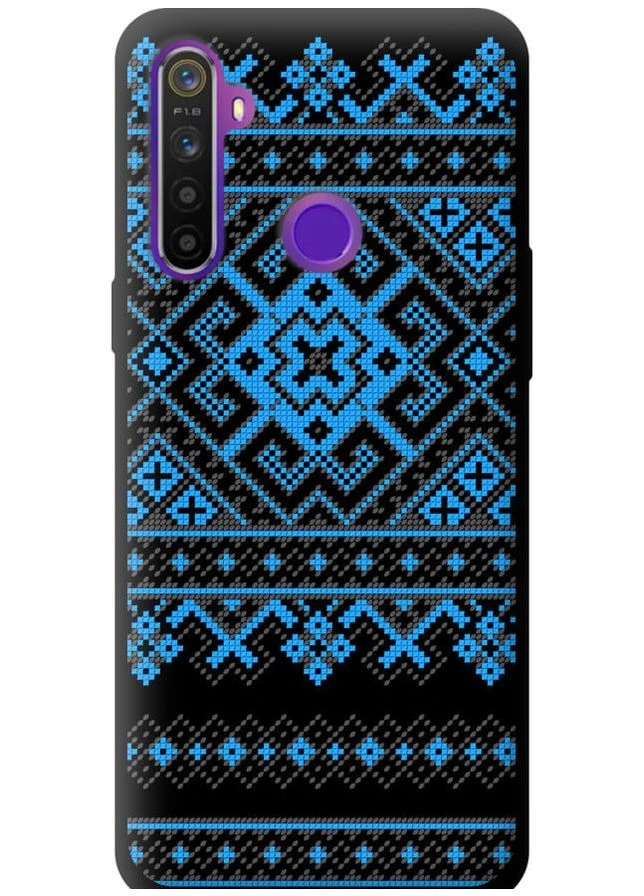 TPU черный чехол 'Вышиванка 44' для Endorphone Realme 6i (269356750)