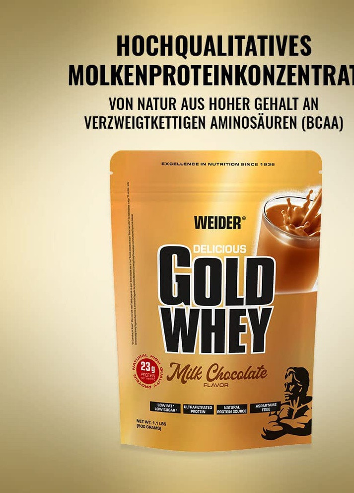 Протеїн Gold Whey 500 g Milk chocolate Weider (256946271)