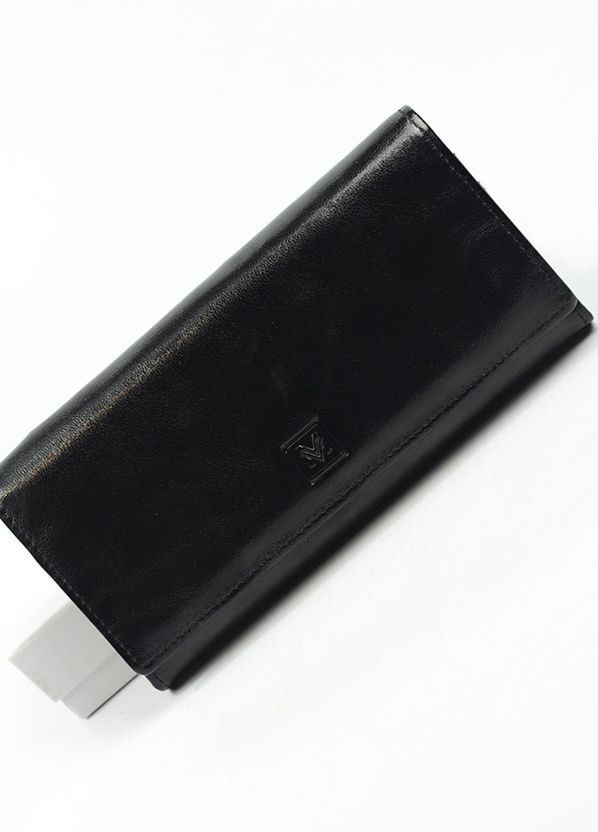 Чорний жіночий шкіряний блискучий класичний гаманець на магнітах No Brand (276002840)
