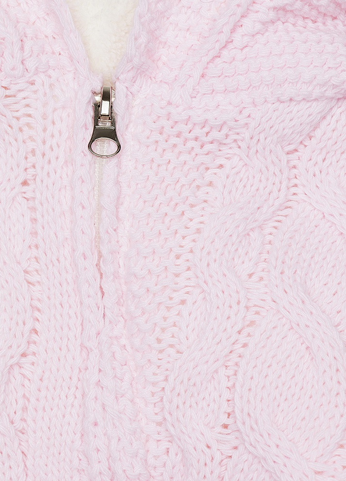 Комбинезон утепленный для девочки на молнии с капюшоном цвет светло-розовый ЦБ-00219794 Caramini (259786341)