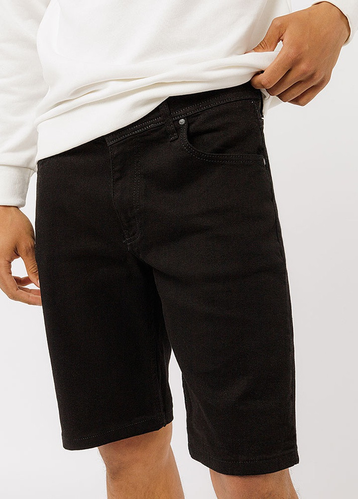 Чоловічі джинсові шорти колір чорний ЦБ-00220349 Yuki (259498555)