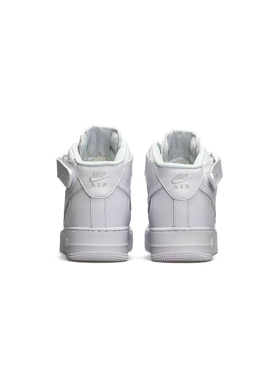 Белые зимние кроссовки женские, вьетнам Nike Air Force 1 High All White Fur