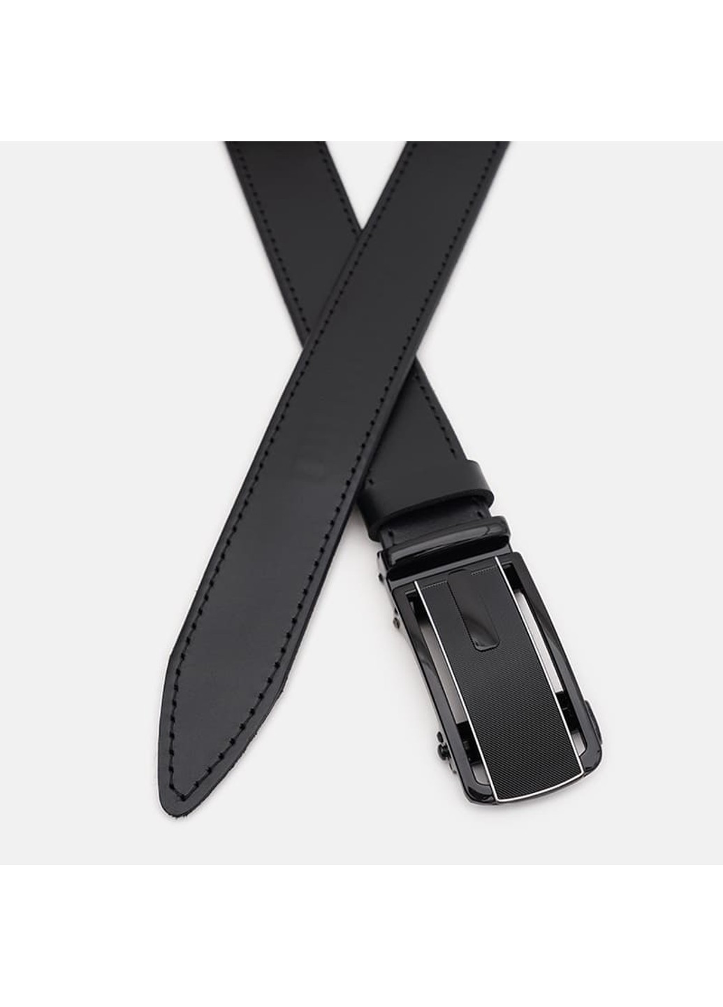 Мужской кожаный ремень 115v1genav38-black Borsa Leather (271664982)