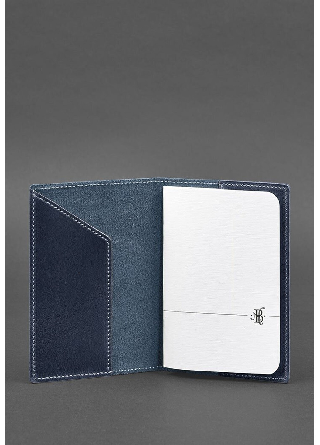 Обложка на паспорт из кожи с украинским гербом синяя BN-OP-UA-NN BlankNote (263519295)