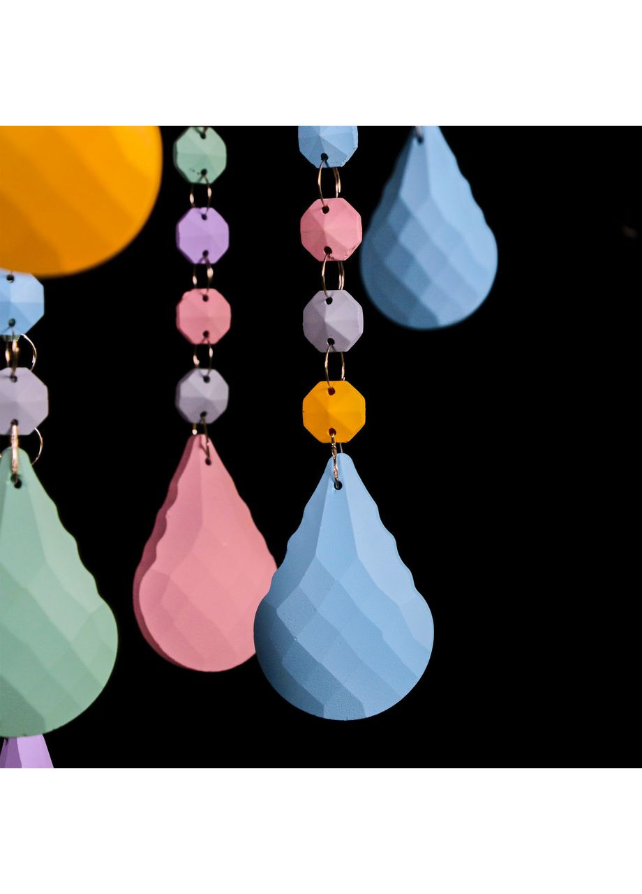 Скляна люстра свічка на 5 лампочок 0313A/5/COLORS No Brand (352230140)