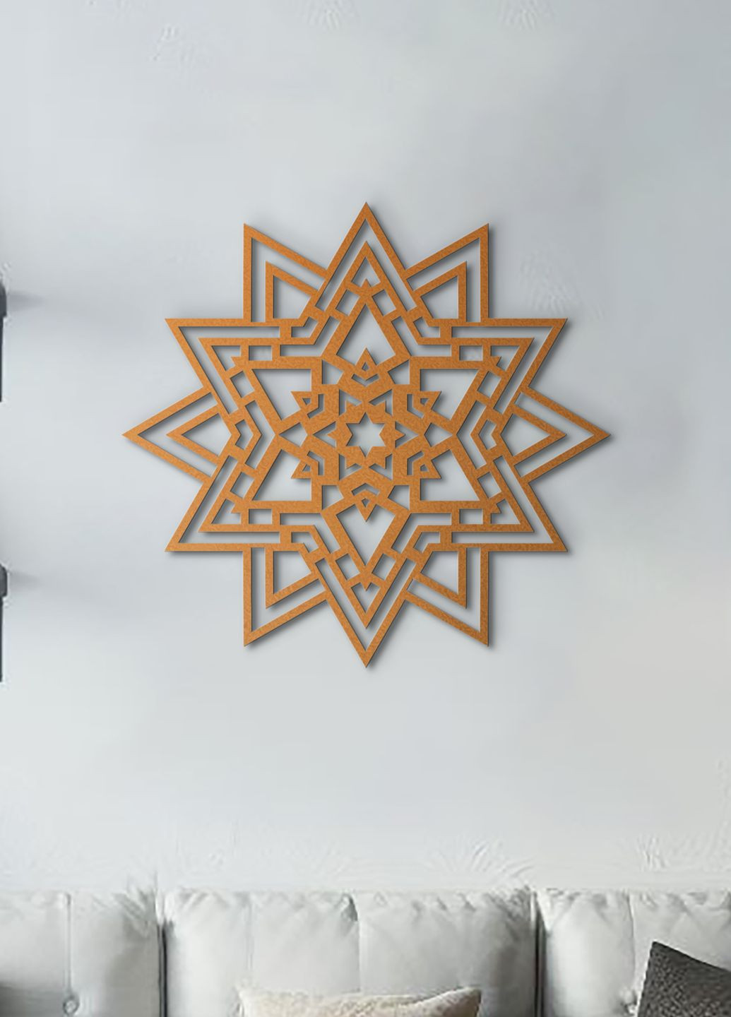 Настенный декор для дома, декоративное панно из дерева "Магическая мандала", интерьерная картина 20х20 см Woodyard (291843069)