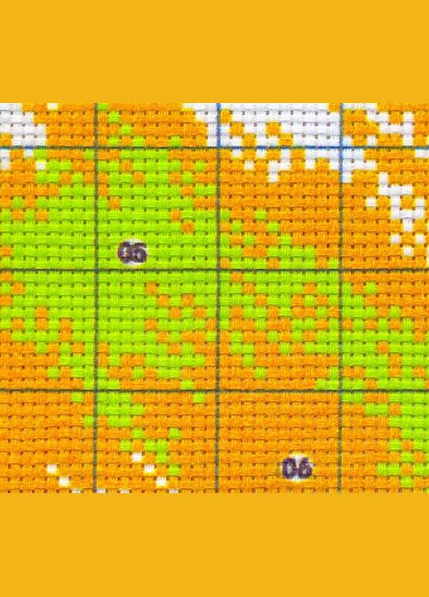 Набір для вишивання за нанесеною на канву схемою "Sky city" .AIDA 14CT printed, 22*34 см Joy Sunday (313613156)