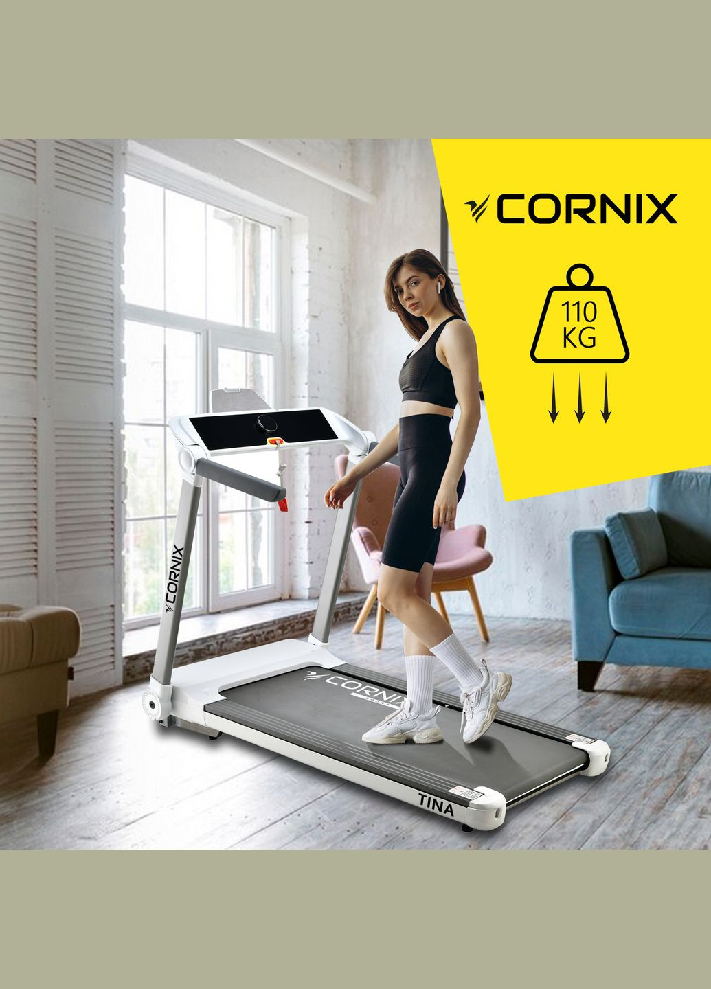 Бігова доріжка Tina White/Grey Cornix (317316392)