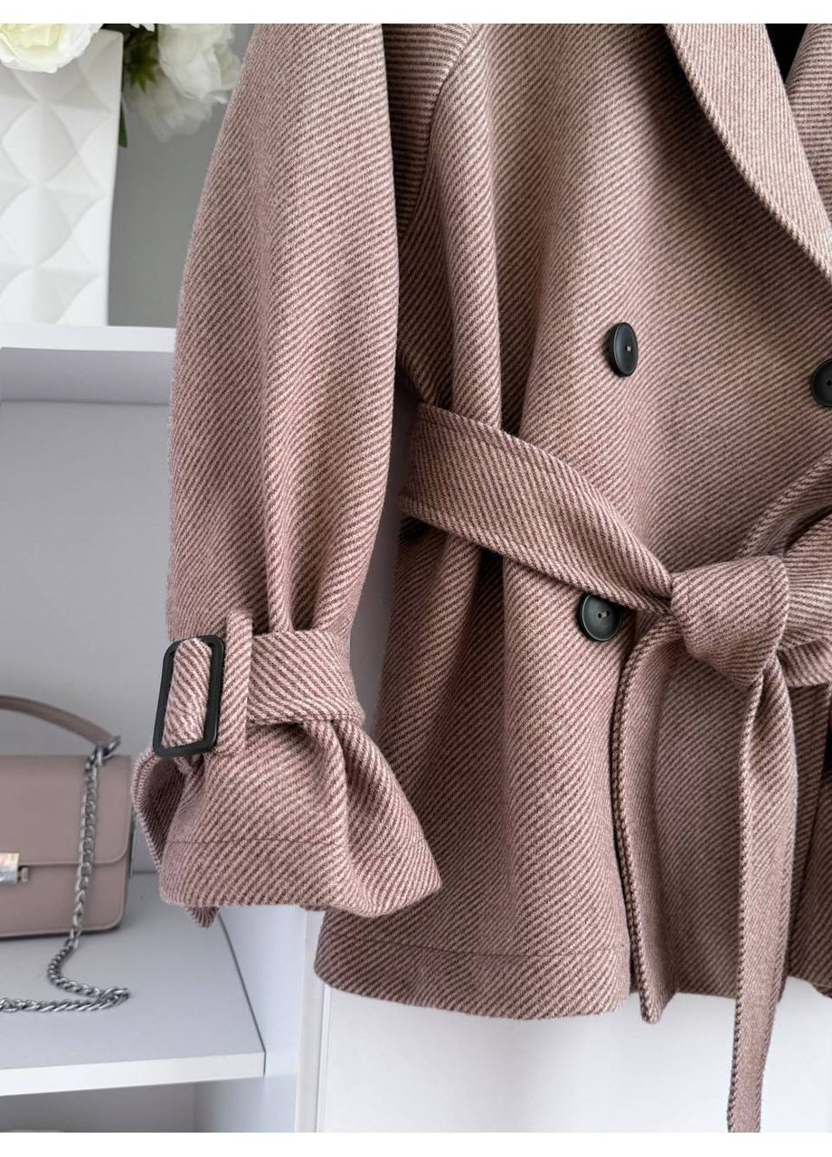 Бежевое демисезонное Женское пальто оверсайз No Brand