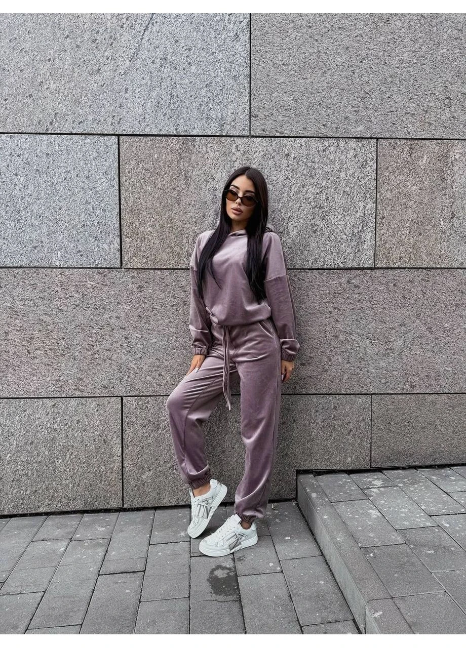 Жіночий велюровий костюм двійка Fashion (381022808)