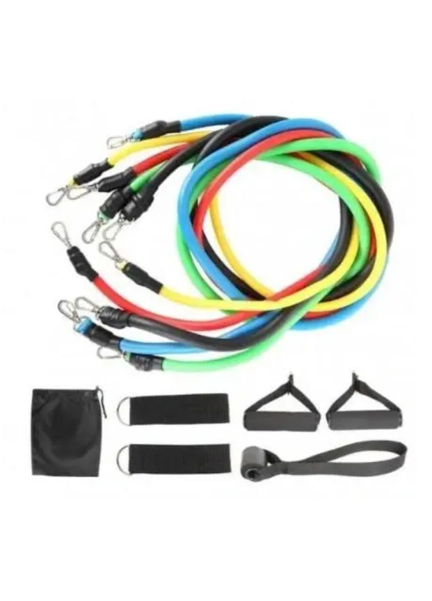 Набір для Тренувань (Дошка для Віджимань, Набір Трубчастих Еспандерів, Скакалка, Фітнес колесо) No Brand (362276906)