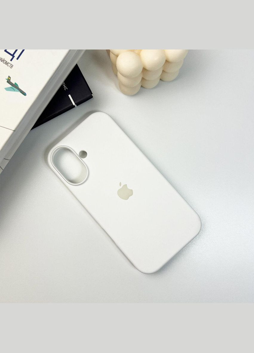 Силиконовый чехол для iPhone 16 White No Brand (306549105)