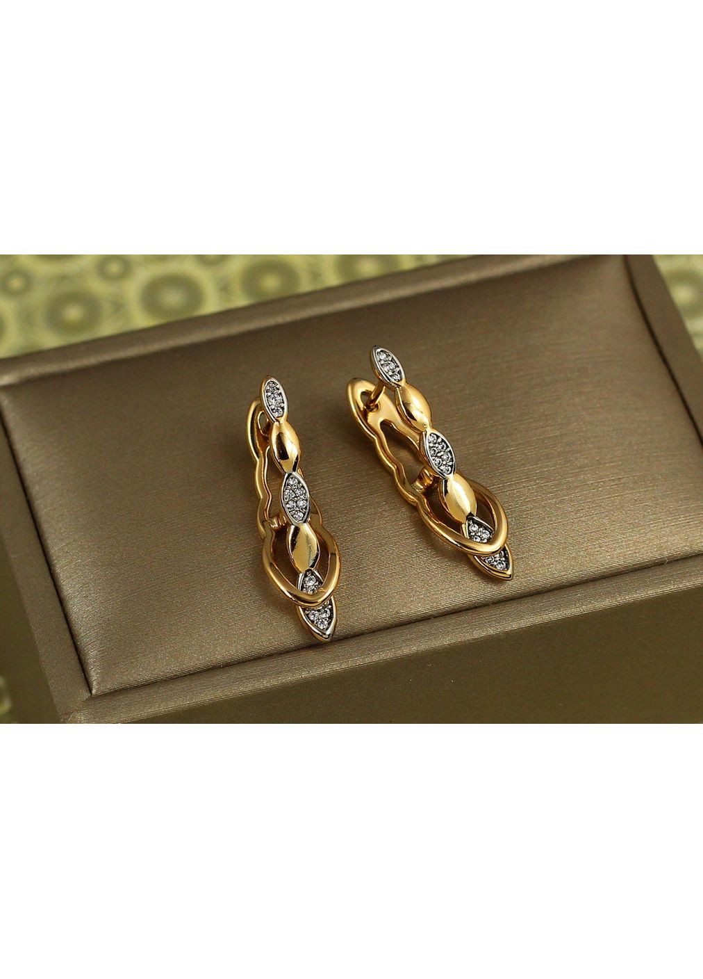 Сережки забавка з родієм 2,7 см золотисті love-shopping Xuping Jewelry (354660848)