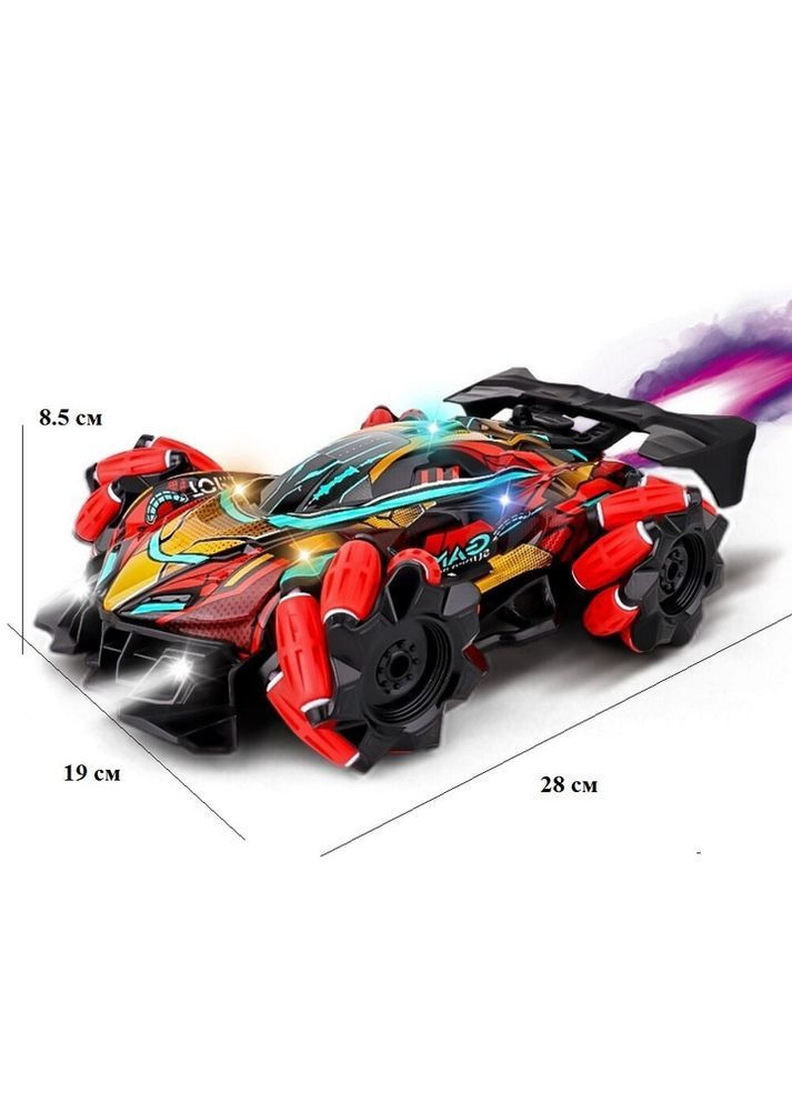 Машинка на радиоуправлении + перчатка для управления трюковая дрифт, 360°, свет, звук, пускает пар No Brand Perfect (368832005)