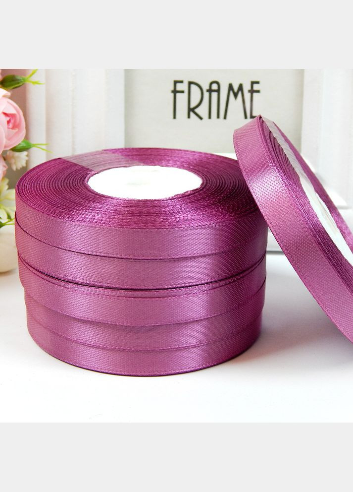 Лента атласная однотонная, 1 см, №107 лиловый (рулон 33 м) No Brand (351902841)