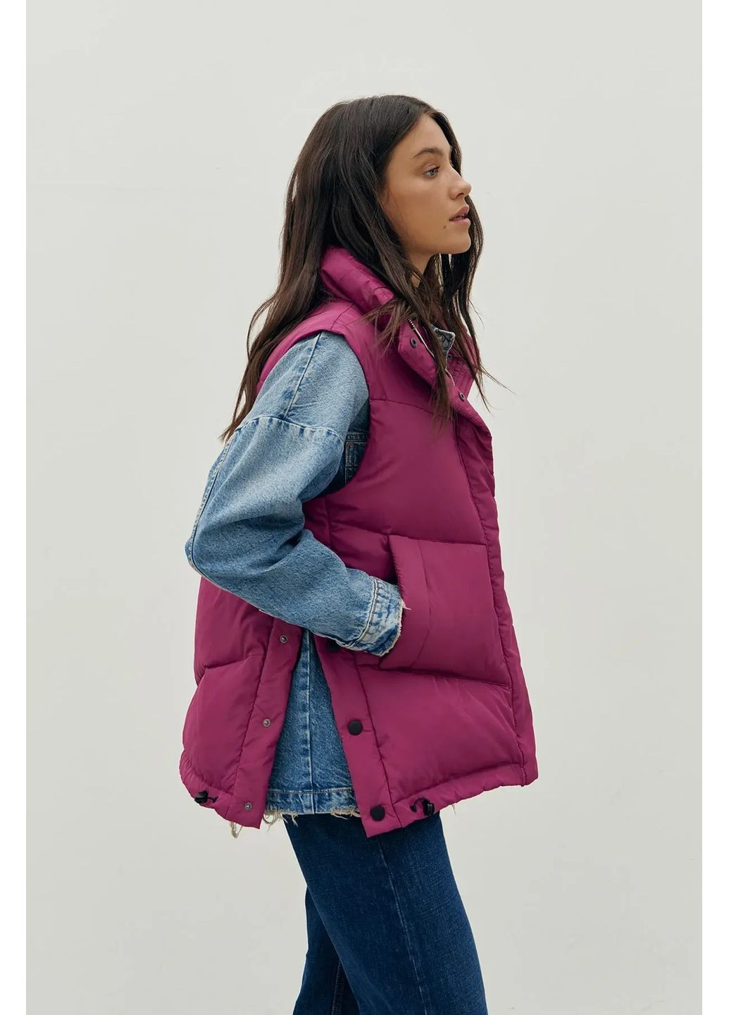 Утепленный жилет, цвет Розовый Rica Mare (367831974)