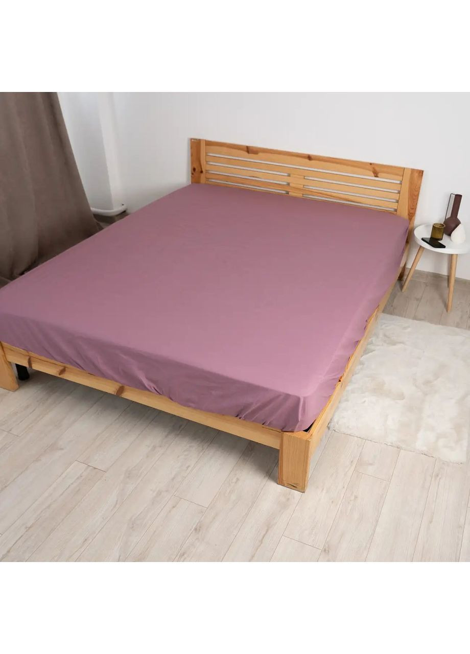 Простирадло з резинкою 90*200 см Ранфорс гіпоалергенне Рожеве (2205090200) ТЕП (366222223)