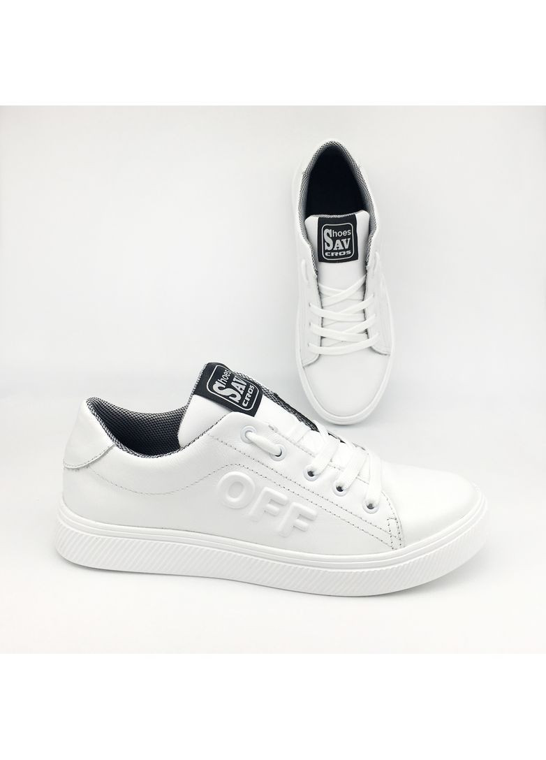 Белые мужские кожаные белые кеды. размер 40-26,5 см. Crossav