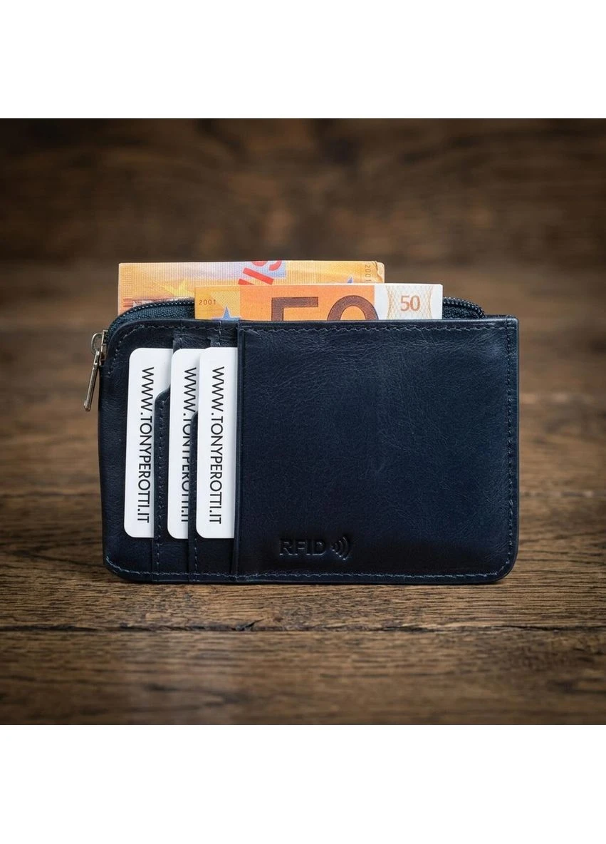 Кредитниця з RFID з натуральної шкіри Nevada 3825 (90558) Синя Tony Perotti (401471626)