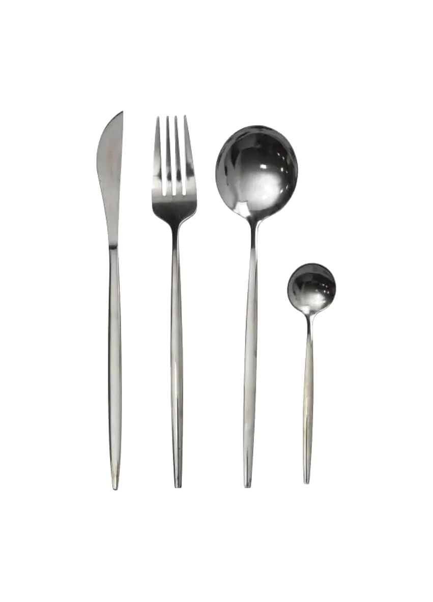 Набор столовых приборов 24 предмета для 6 персон из нержавеющей стали комплект ложек вилок ножей ProDobro (364192638)