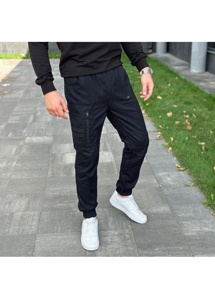 Чоловічі повсякденні штани весна/осінь сині No Brand (358203758)