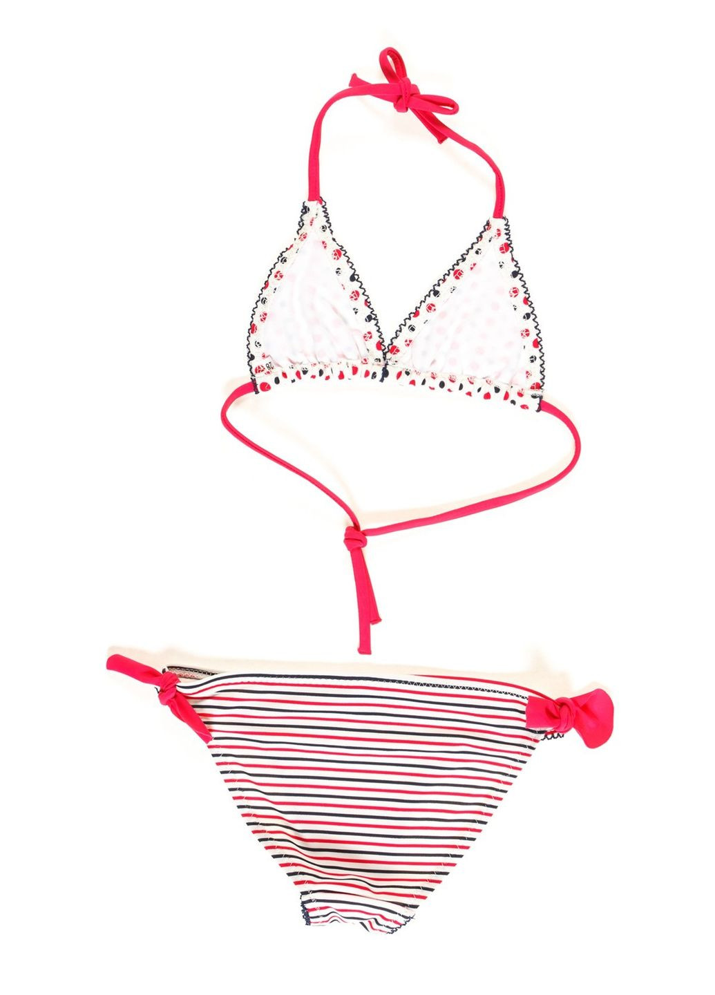 Светло-красный летний купальник раздельный Keyzi Iza