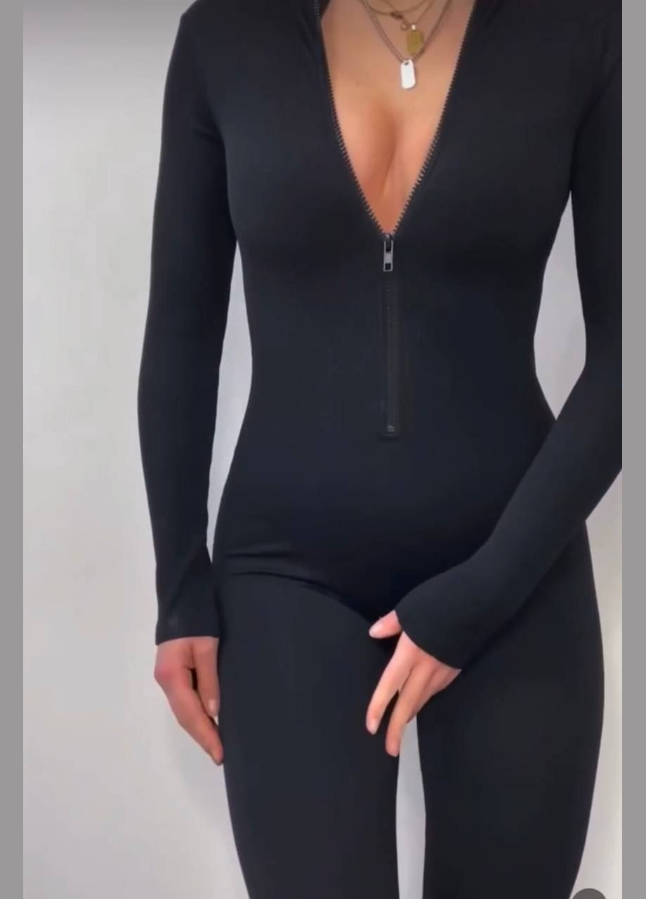 Жіночий комбінезон FINO Mode чорний коктейльний, спортивний, карнавальний, повсякденний, кежуал, джинсовий, вечірній