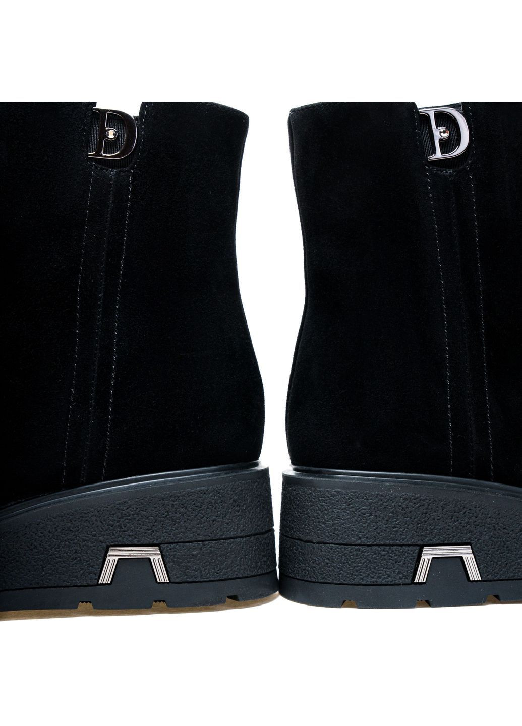 Зимние ботинки 01288 черные Brocoli из натуральной замши