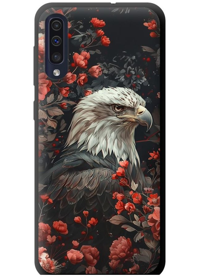 TPU чорний чохол 'Квітковий вартовий' для Endorphone Samsung Galaxy A50 2019 A505F (291130838)