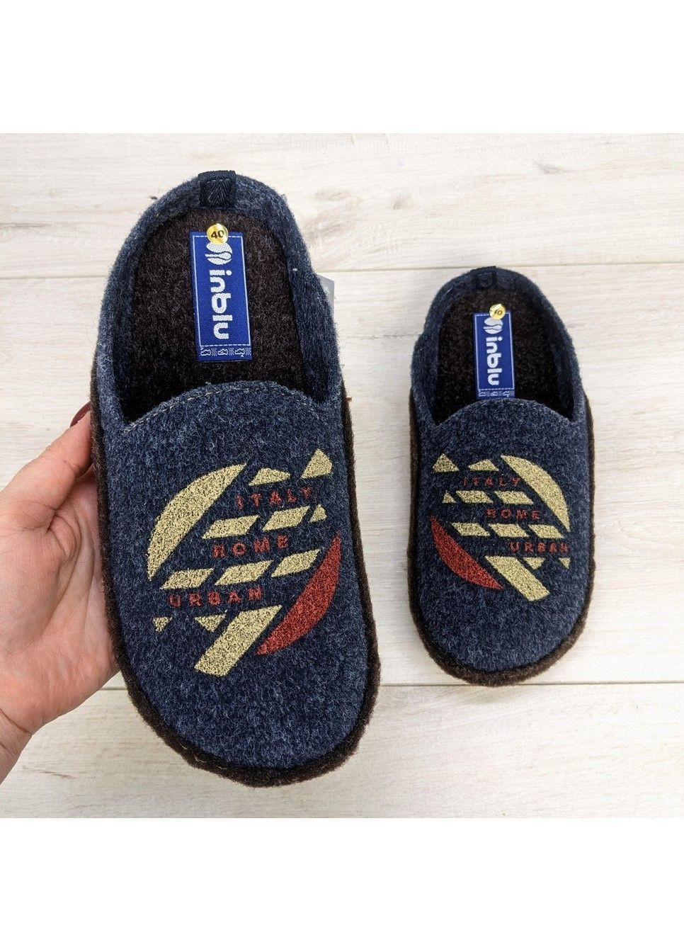 Синие тапочки мужские комнатные Inblu
