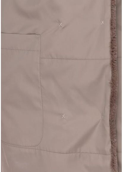 Пальто з Екохутром і Шалевим Коміром 1101M-C Т. беж/ горне ехо SAM Samange (367582221)