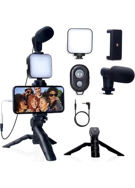 Трипод для телефону AY-49 з LED підсвічуванням та мікрофоном, з тримачем та пультом Selfie (317404410)