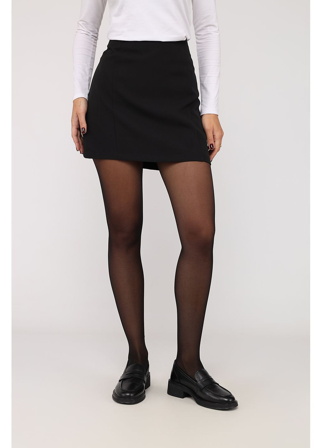 Черная юбка трапеция женская цвет черный цб-00283835 Yuki