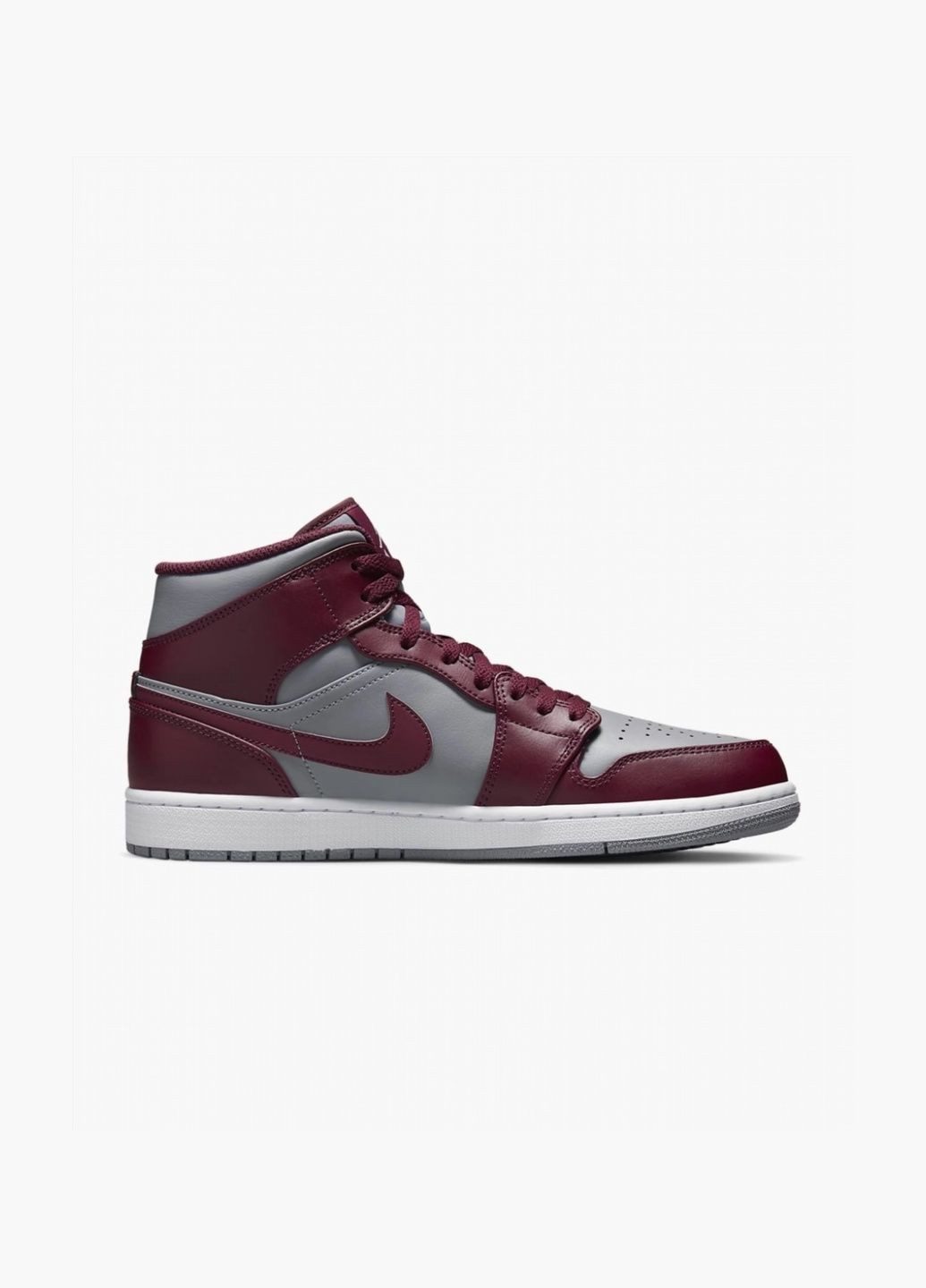 Красные кроссовки мужские air jordan 1 mid red/grey dq8426-615 Nike