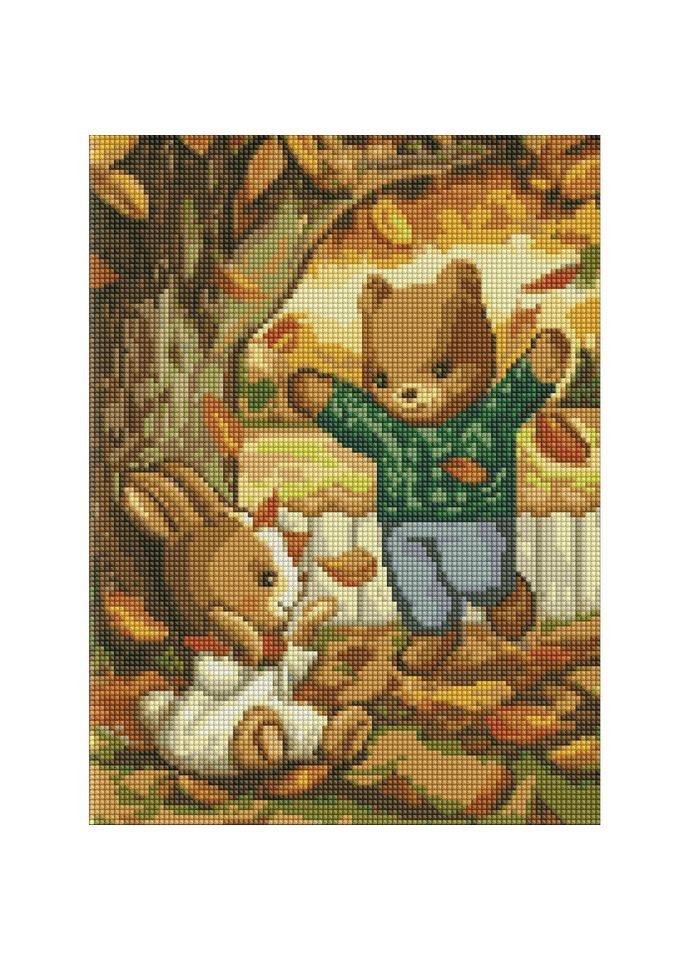 Алмазна мозаїка без підрамника "Золотий листопад" AMC7740 Идейка (303209221)