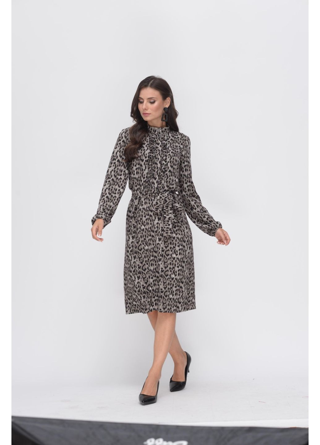 Сіра кежуал сукня Larionoff з тваринним принтом