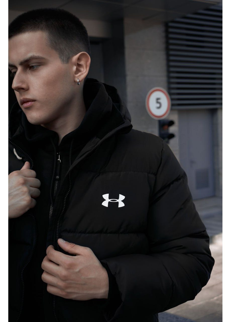 Черная зимняя куртка зимняя черная из лого Luna